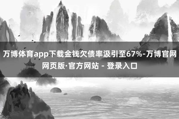 万博体育app下载金钱欠债率汲引至67%-万博官网网页版·官方网站 - 登录入口