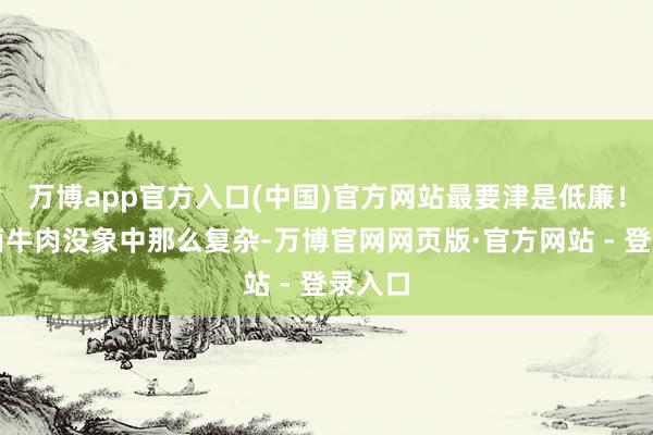 万博app官方入口(中国)官方网站最要津是低廉！我方卤牛肉没象中那么复杂-万博官网网页版·官方网站 - 登录入口