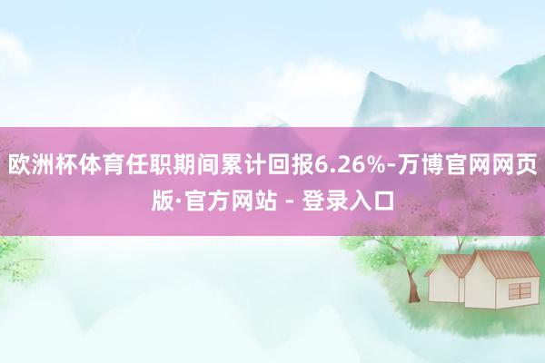 欧洲杯体育任职期间累计回报6.26%-万博官网网页版·官方网站 - 登录入口